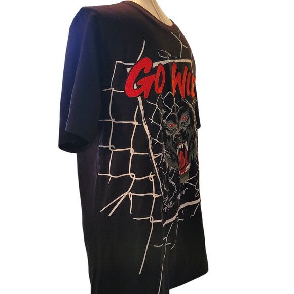 Switch Remarkable Go Wild Warewolf Graphic Tee Black T-Shirt Adult Mens L JJ3254 - Picture 8 of 8